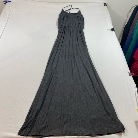 Gap Maxi Dress Woman’s X-Small Spaghetti adjustable Strap Charcoal Gray Jersey - Picture 5 of 14